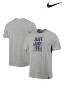 Jasnoszary - Koszulka Nike Barcelona Just Do It (624656) | 175 zł