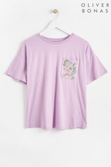 Oliver Bonas Purple Embellished Pocket T-Shirt (624806) | 43 €