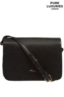 Črna - Usnjena torbica za čez telo Pure Luxuries London Ella Nappa (624815) | €67