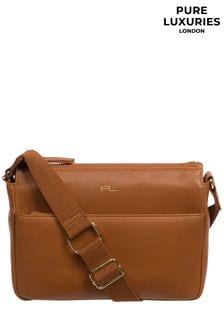 Pure Luxuries London Amber Nappa Leather Cross-Body Bag (624874) | $82