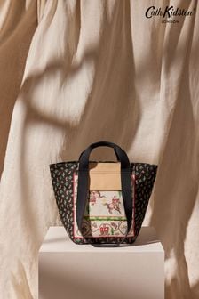 Cath Kidston Black/Cream Cowgirl Print Large Bonded Canvas Tote Bag