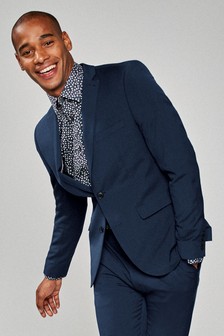 Bright Blue Skinny Fit Stretch Tonic Suit: Jacket (624942) | €34