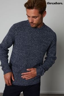 Modra - Threadbare pleten pulover z okroglim ovratnikom  (625161) | €32