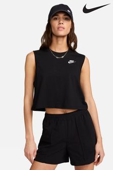 Nike Black Club Cropped Sleeveless Top (625250) | €30