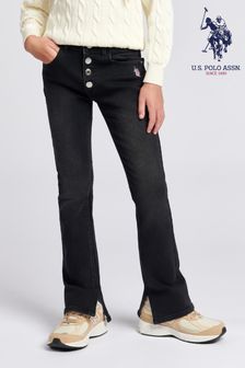 U.S. Polo Assn. Girls Coloured Bootleg Denim Black Jeans (626024) | €25 - €30