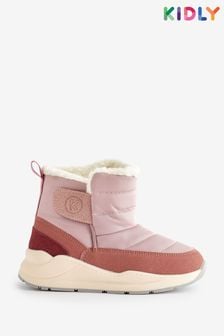 Розовый - Стеганые зимние ботинки с уплотненными чашечками (626201) | €22