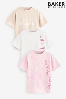 Baker by Ted Baker Multi Graphic T-Shirts 3 Pack