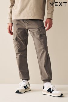 Грибно-коричневый - Стандартный зауженный - Эластичные брюки карго с карманами (626255) | €45