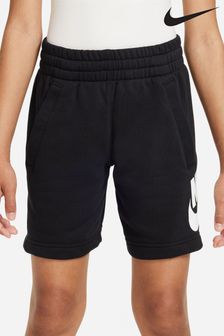 Negru - Pantaloni scurți flaușați din fleece Nike Club (626358) | 197 LEI