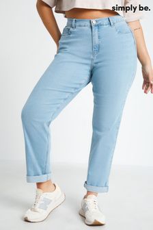 Simply Be Blue Super Light Wash 24/7 Boyfriend Jeans (626604) | $40