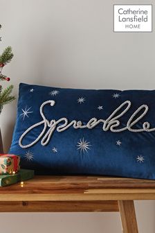 Catherine Lansfield Blue Sparkle Soft To Touch Cushion (626766) | €22