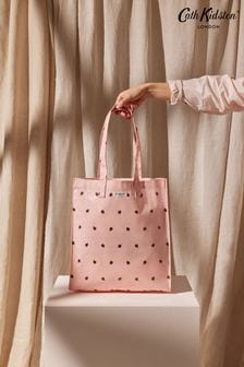 Cath Kidston Pink Ladybird Print Large Coated Canvas Tote Bag