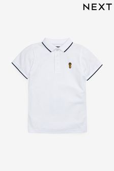 White Short Sleeve Polo Shirt (3-16yrs) (627385) | kr93 - kr160