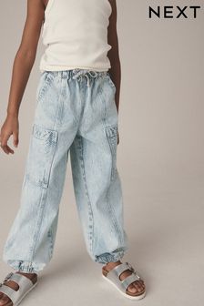 藍／白 - 口袋細節慢跑運動褲 (3-16歲) (628385) | NT$800 - NT$1,020