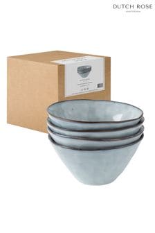 Dutch Rose Blue Organic Set 4 14cm bowls gift boxed (629267) | €46