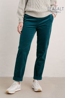 Seasalt Cornwall Green Dark Crackington Trousers (629437) | LEI 494