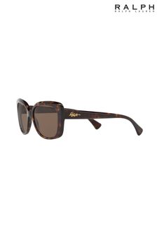 Damskie ciemne okulary przeciwsłoneczne Ralph by Ralph Lauren Shiny Havana (629618) | 511 zł