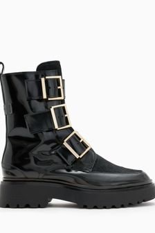 AllSaints Black Lynx Pony Boots (629761) | $478