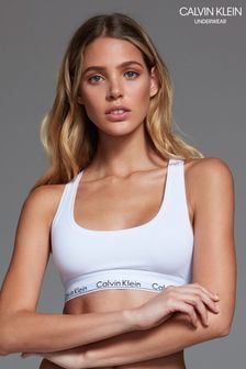白色 - Calvin Klein Modern棉質標誌吊帶內衣 (629769) | HK$343