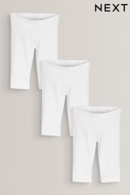 White 3 Pack Cropped Leggings (3-16yrs) (630052) | kr161 - kr241