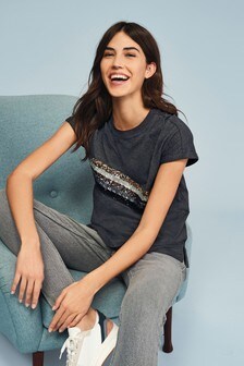 T-shirt à ourlet arrondi