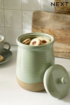 Sage Green Wolton Biscuit Jar