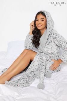 PixieGirl Petite Grey Contrast Animal Maxi Robe (631222) | €44