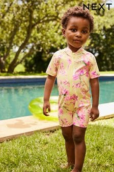 Yellow Floral Sunsafe Swimsuit (3mths-7yrs) (631238) | €18 - €21