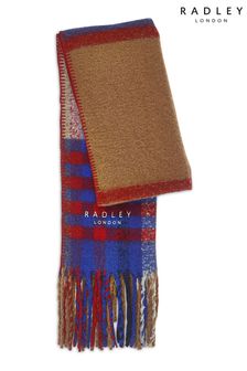 Radley Fluffy Check Brown Scarf (631283) | kr766