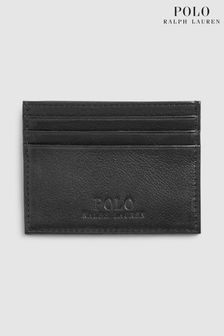 Črna - Usnjena torbica za kartice Polo Ralph Lauren (631558) | €68