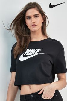 Nike Black Essential Futura Cropped T-Shirt (631579) | €18.50