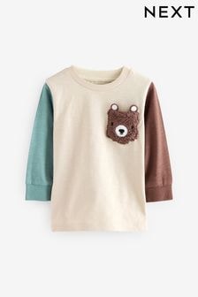 Neutral Bear 100% Cotton Long Sleeve Interactive T-Shirt (3mths-7yrs) (631726) | $12 - $15