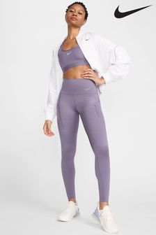 Nike Purple Premium Go Firm Support High Waisted Full Length Leggings With Pockets (632537) | €137