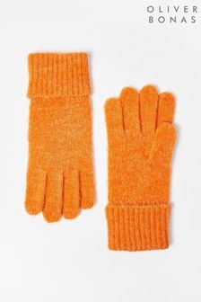 Oliver Bonas Orange Supersoft Knitted Gloves (632837) | LEI 119