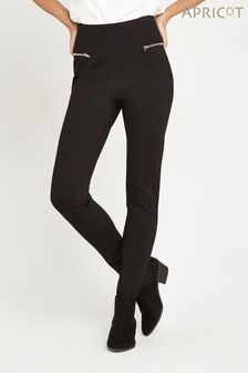 Apricot Black Zip Detail Ponte Trousers (633079) | KRW68,300
