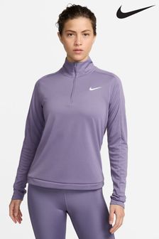 Vijolična - Tekaška majica s 1/4 zadrgo Nike Dri-fit Pacer (633286) | €46