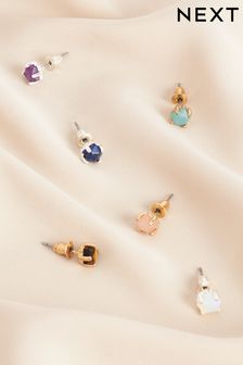 Gold Plated/Silver Plated Semi Precious Stone Stud Earrings (633608) | ₪ 33
