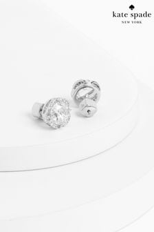 kate spade new york Large Silver Tone Pave Round Studs Earrings (633702) | €71