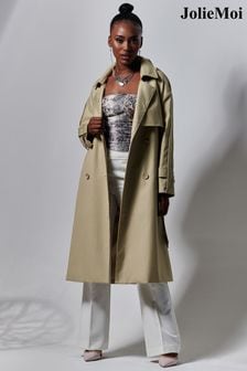 Jolie Moi Grey Double Breasted Trench Coat (633815) | €197