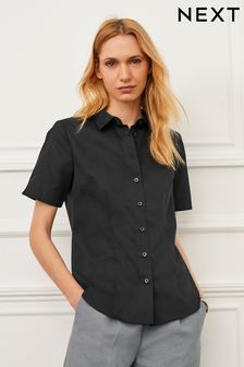 שחור - חולצה עם שרוולים קצרים (633978) | ‏41 ₪