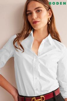 Chalk White - Boden Sienna Cotton Shirt (634012) | kr920