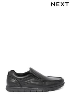 Black Wide Fit Slip-On Apron Shoes (634299) | ₪ 138
