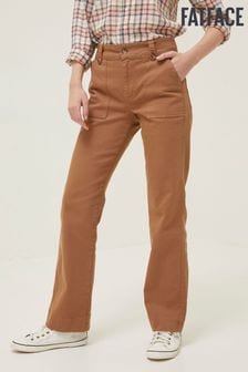 FatFace Brown Canvas Ripley Wide Leg Trousers (634498) | €37