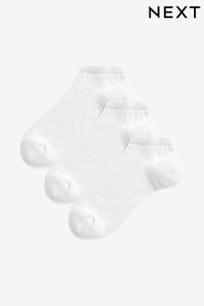 White Metallic Trainer Socks Three Pack (634649) | €13