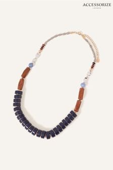 Accessorize Blue Chunky Disc Statement Necklace (634935) | $47