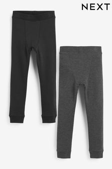 Black/ Grey 2 Pack Thermal Leggings (2-16yrs) (635038) | kr200 - kr253