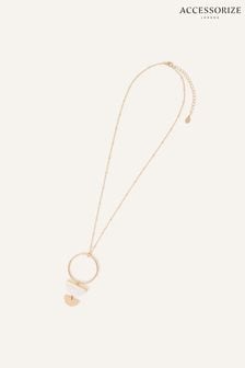 Accessorize White Long Resin Half Moon Pendant Necklace (635116) | €6