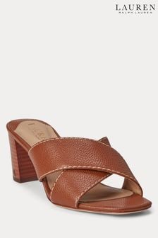 Светло-коричневый - Lauren Ralph Lauren кожаные сандалии Freddi (635132) | €224