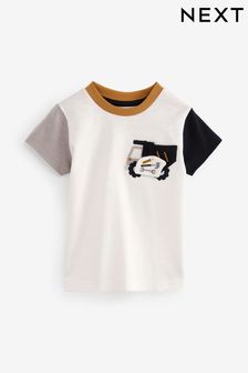 White Short Sleeve Pocket T-Shirt (3mths-7yrs) (635230) | SGD 10 - SGD 14