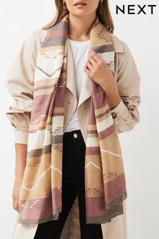 White/Pink/Sand Aztec Aztec Lightweight Scarf (635581) | 21 €